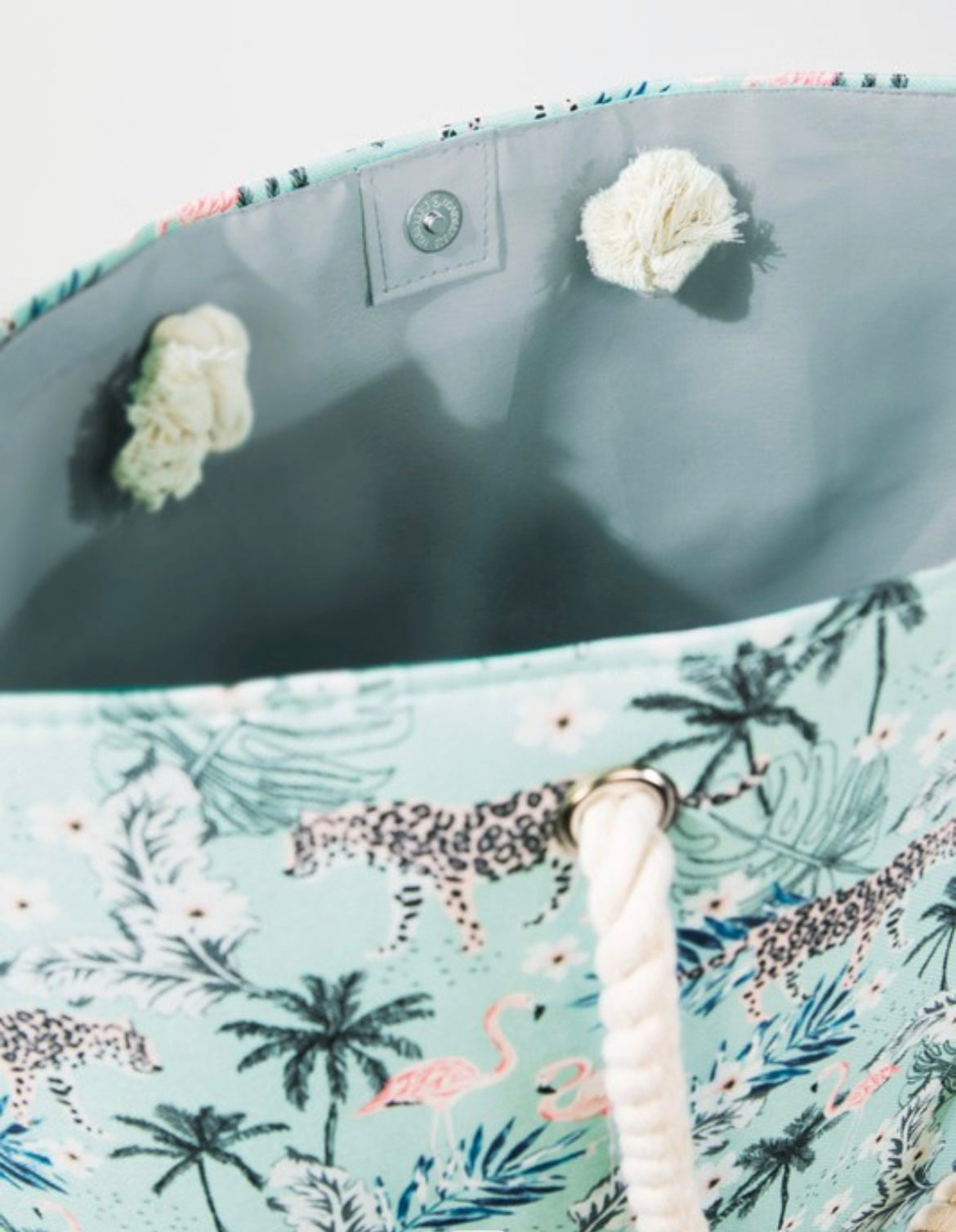 Animal and Leaf Print Shoulder Bag