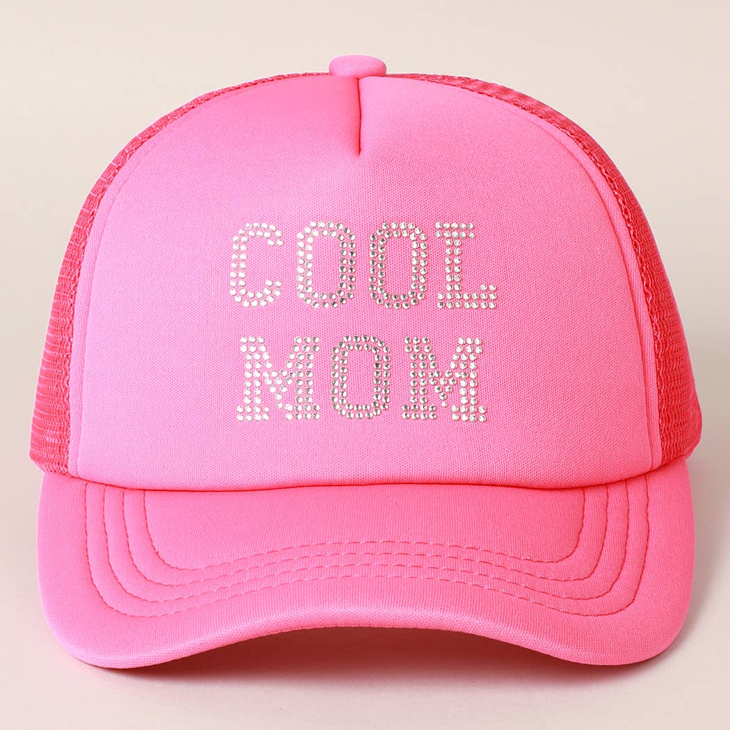 COOL MOM Rhinestone Trucker Cap