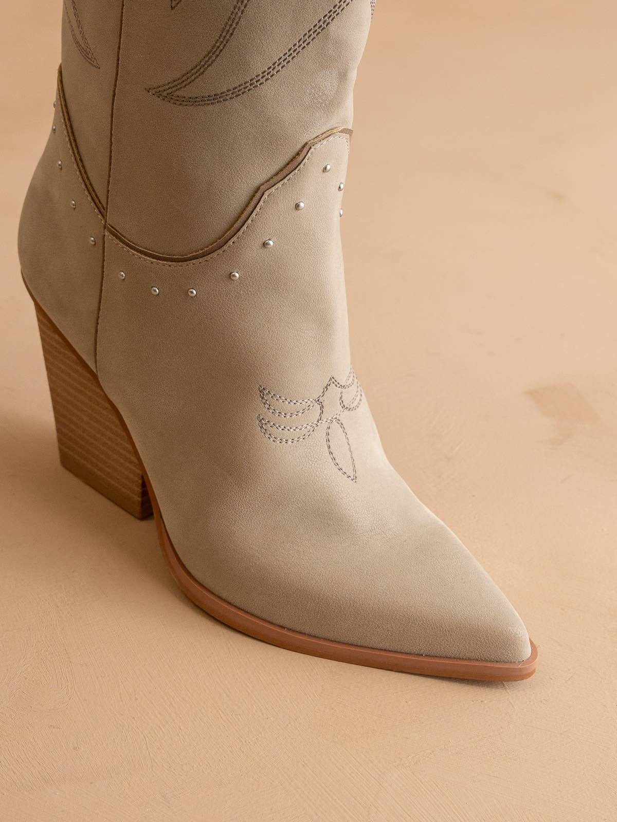 The Ashton | Taupe Cowboy Boot with Flaire
