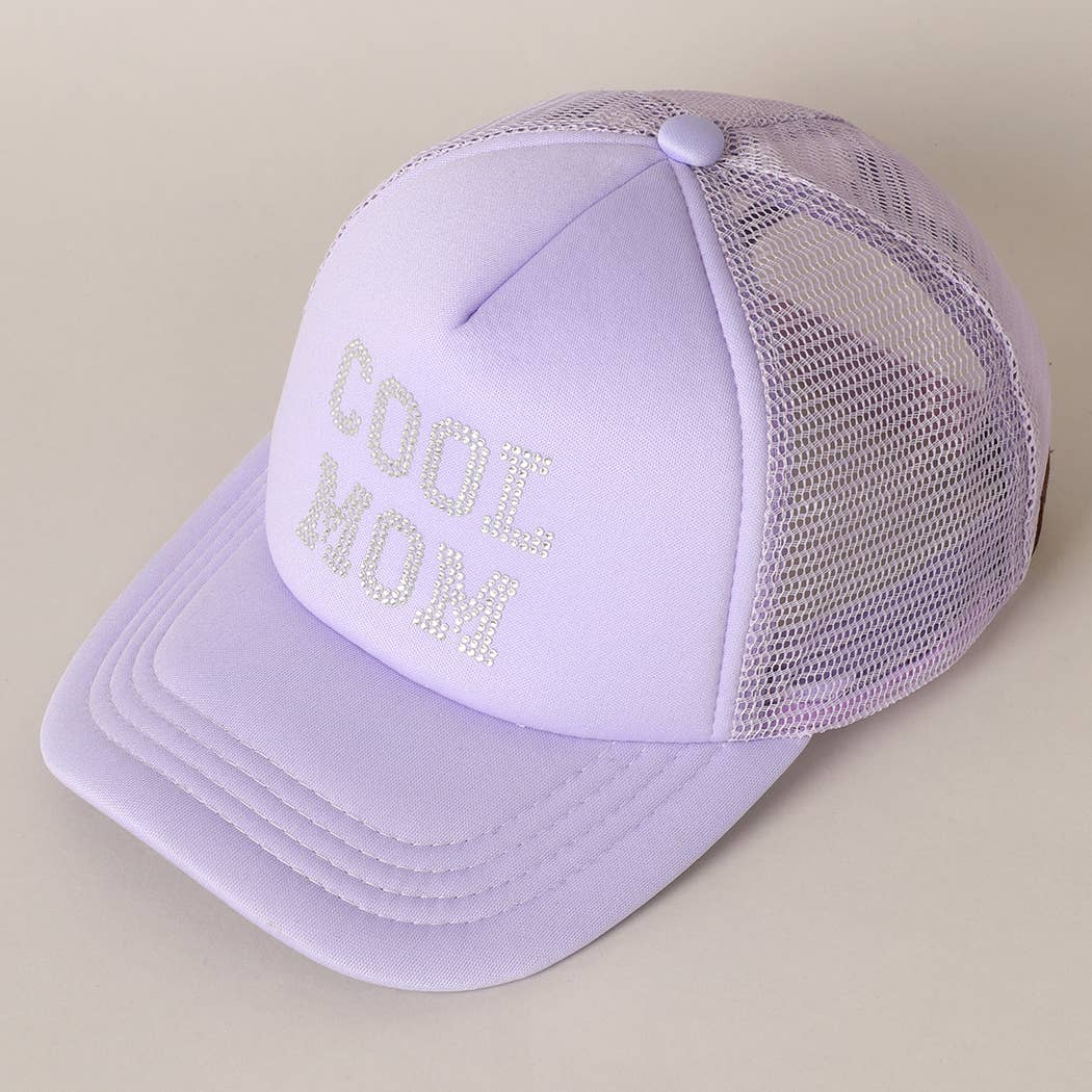 COOL MOM Rhinestone Trucker Cap