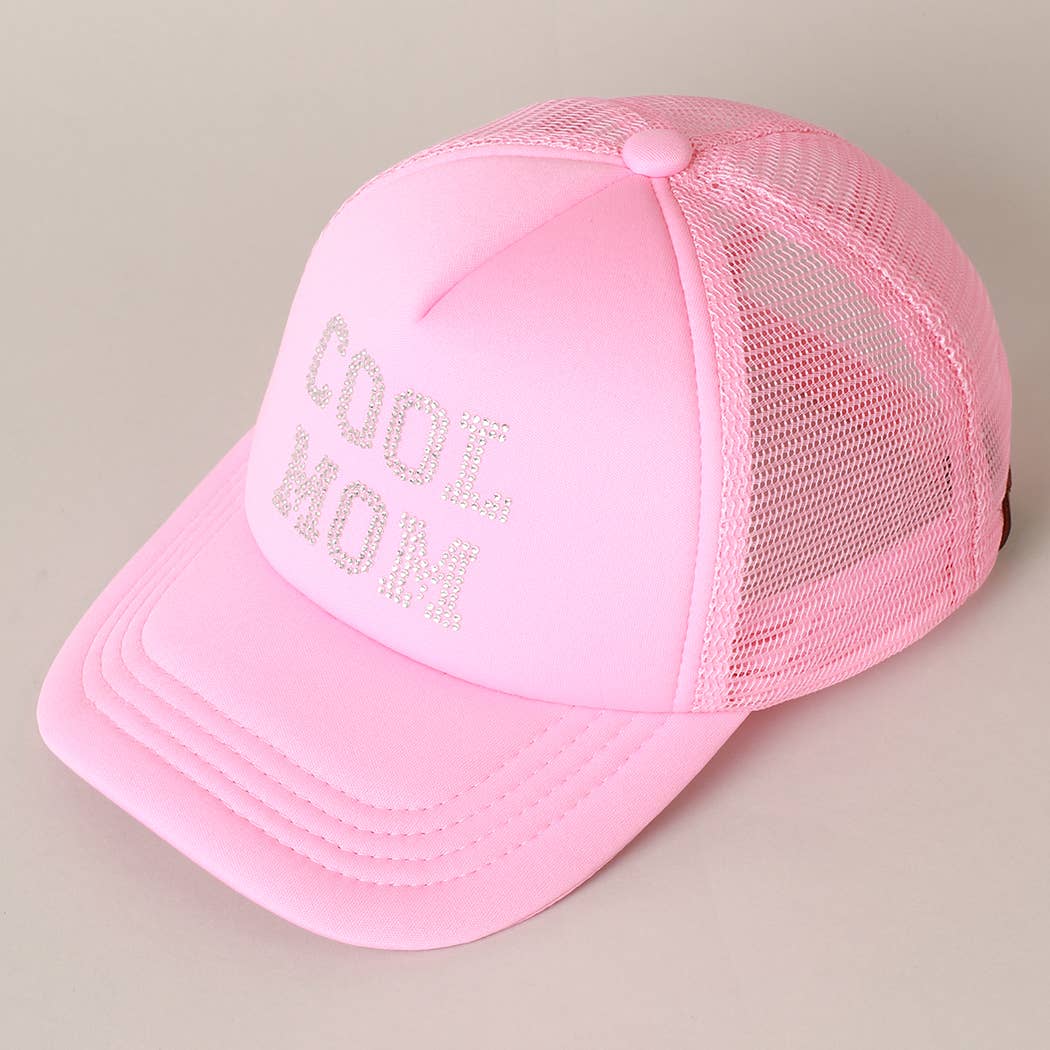 COOL MOM Rhinestone Trucker Cap