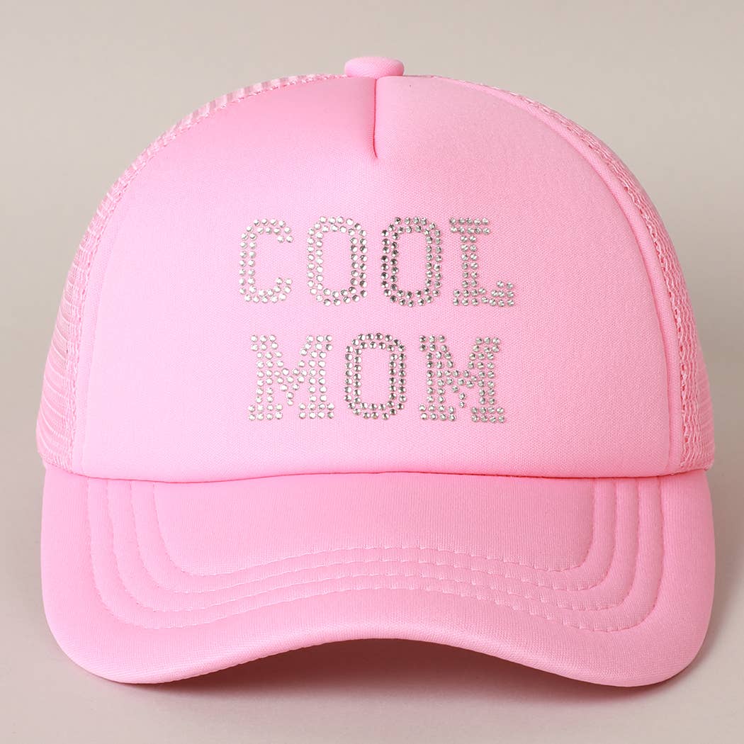 COOL MOM Rhinestone Trucker Cap