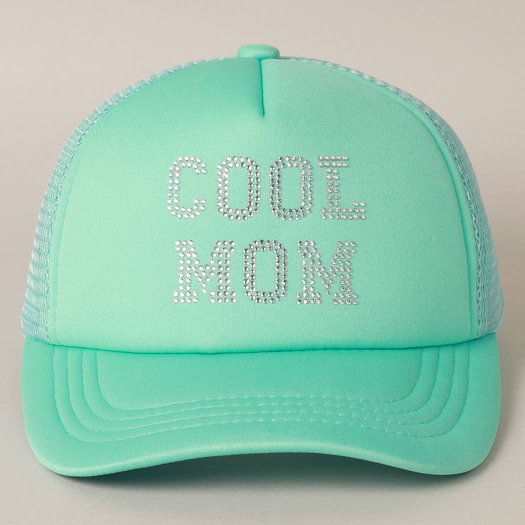 COOL MOM Rhinestone Trucker Cap