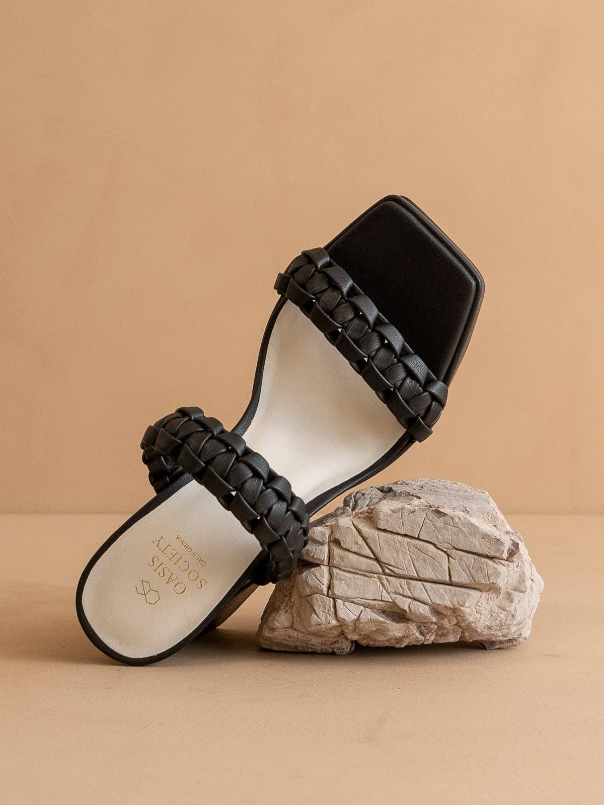The Zenda Black | Braided Chunky Platform Party Heel