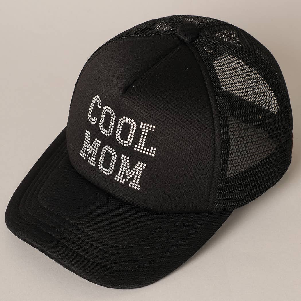 COOL MOM Rhinestone Trucker Cap