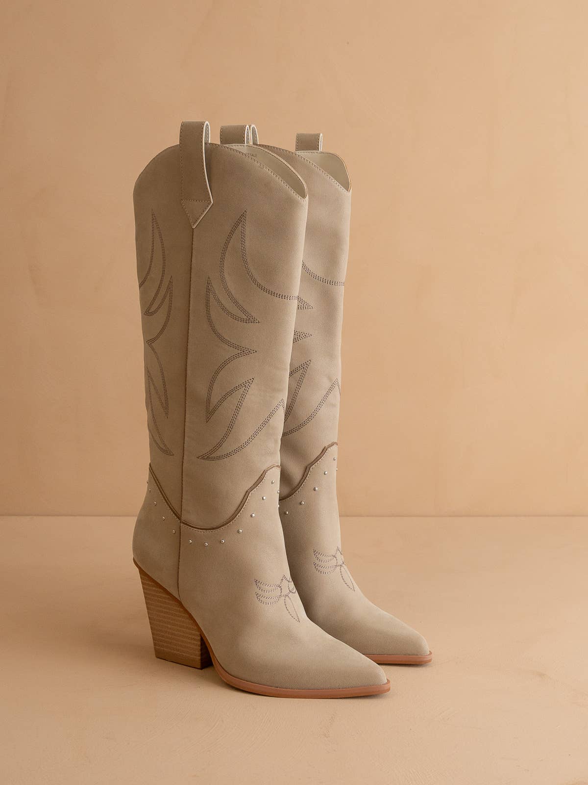 The Ashton | Taupe Cowboy Boot with Flaire