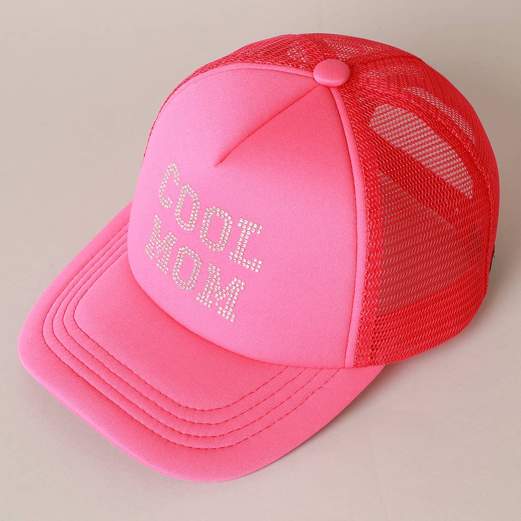 COOL MOM Rhinestone Trucker Cap