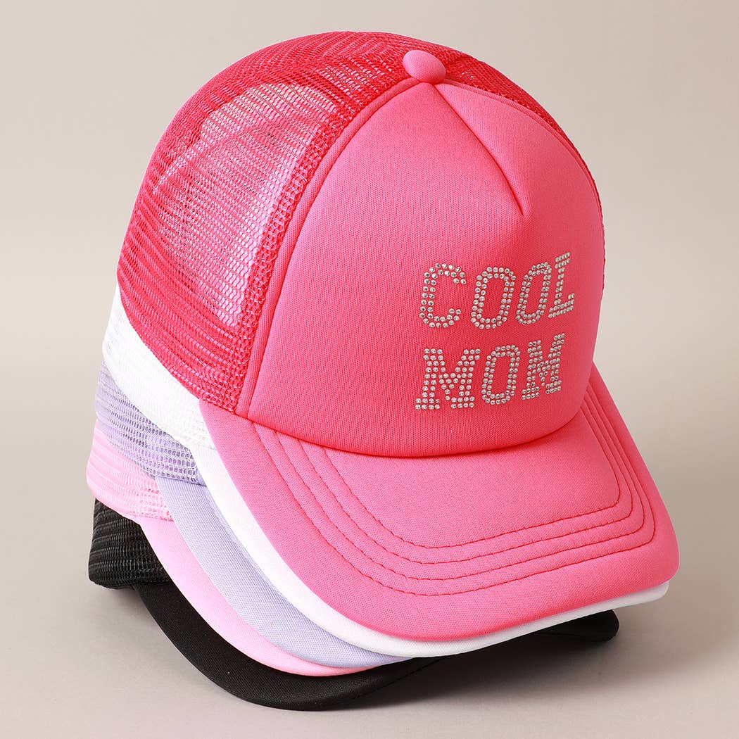 COOL MOM Rhinestone Trucker Cap