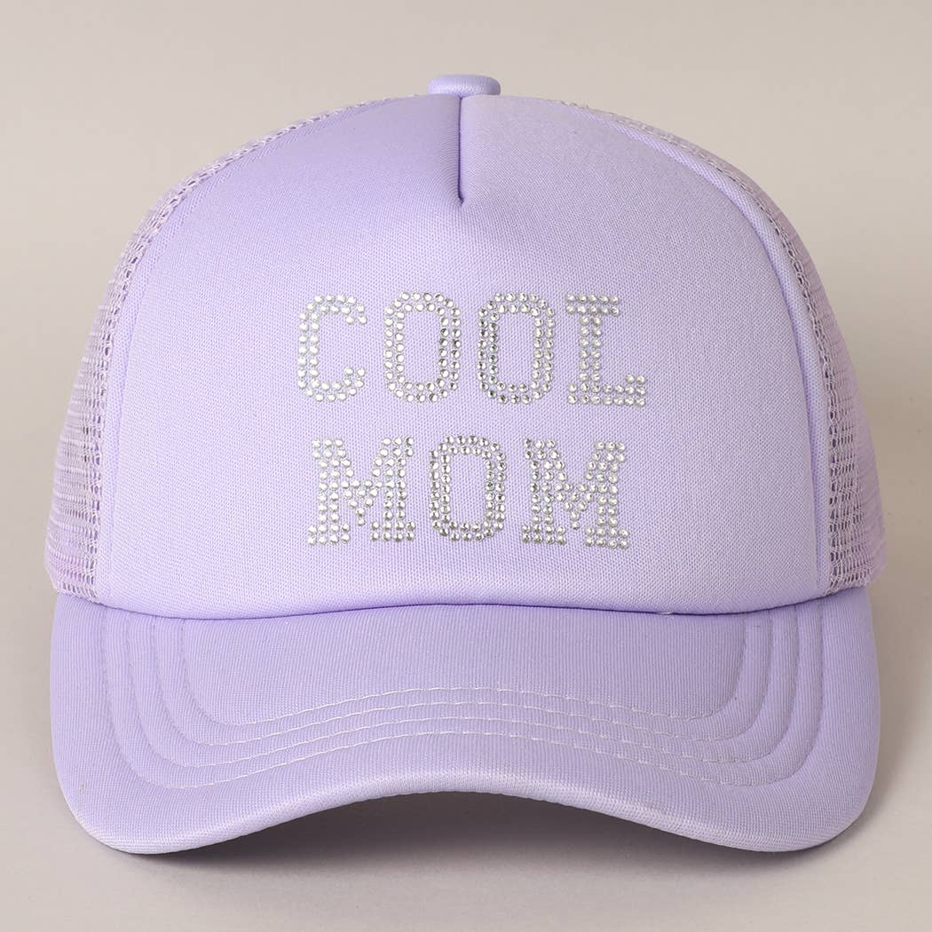 COOL MOM Rhinestone Trucker Cap