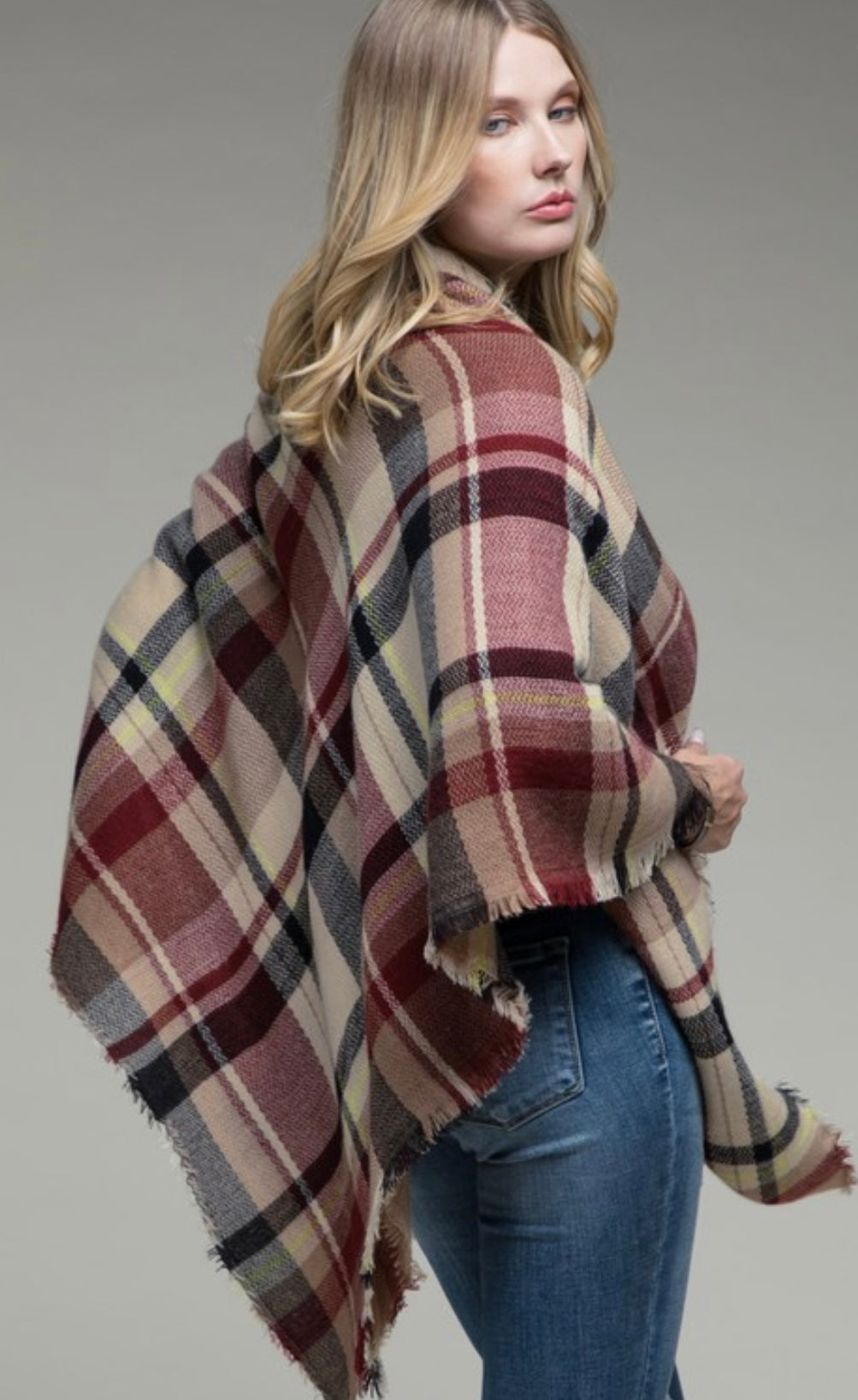 Plaid Blanket Scarf