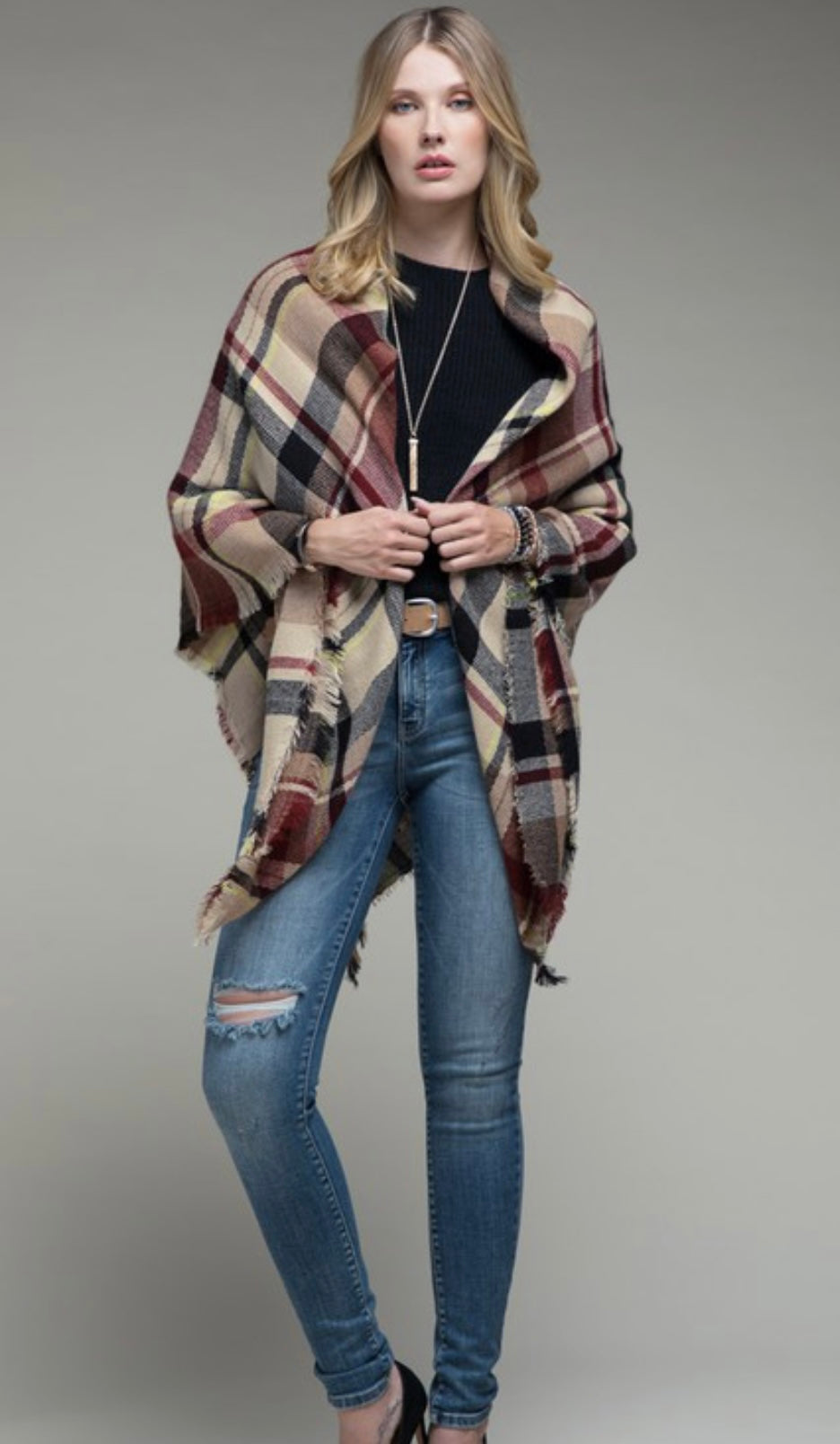 Plaid Blanket Scarf