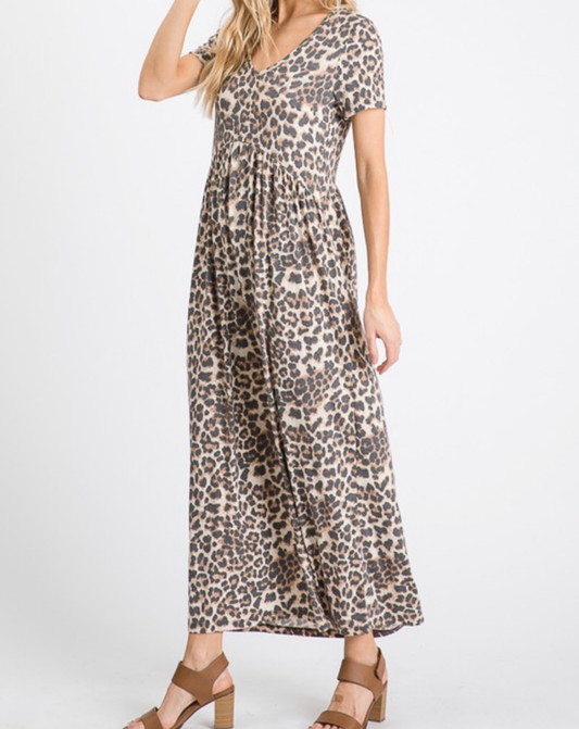Cheetah Print Maxi Dress